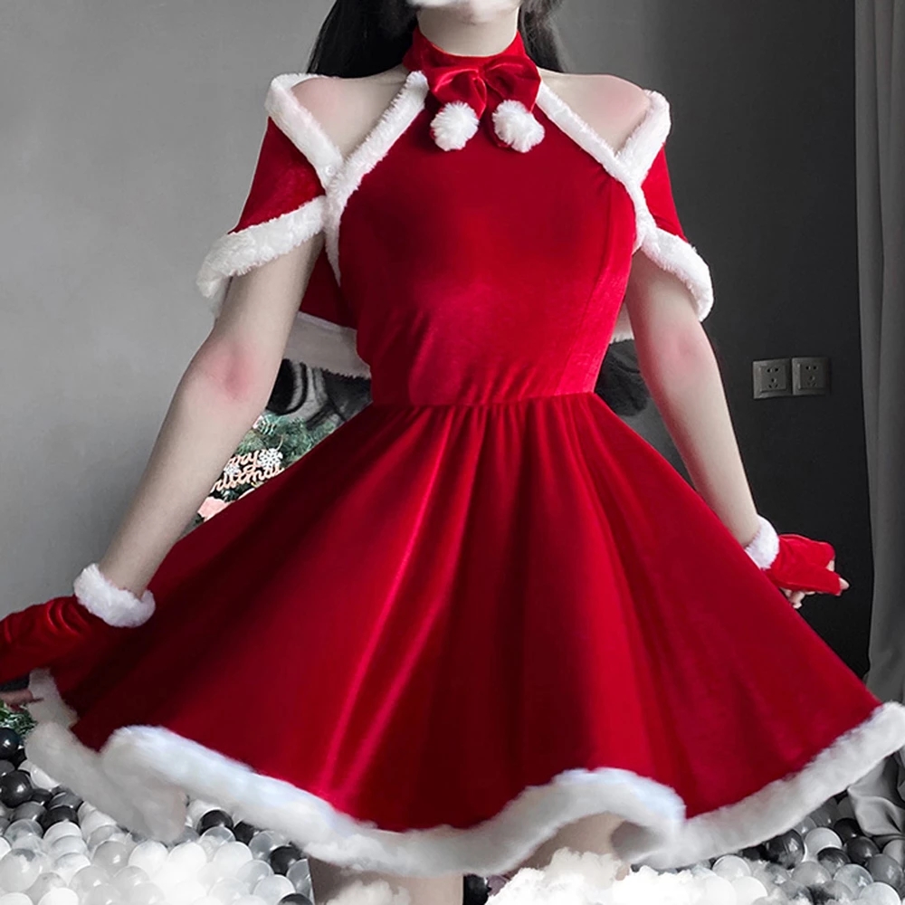 Elf Costume Christmas - 2025 Sexy Weihnachtskostüm Damenkleid Xmas Lady