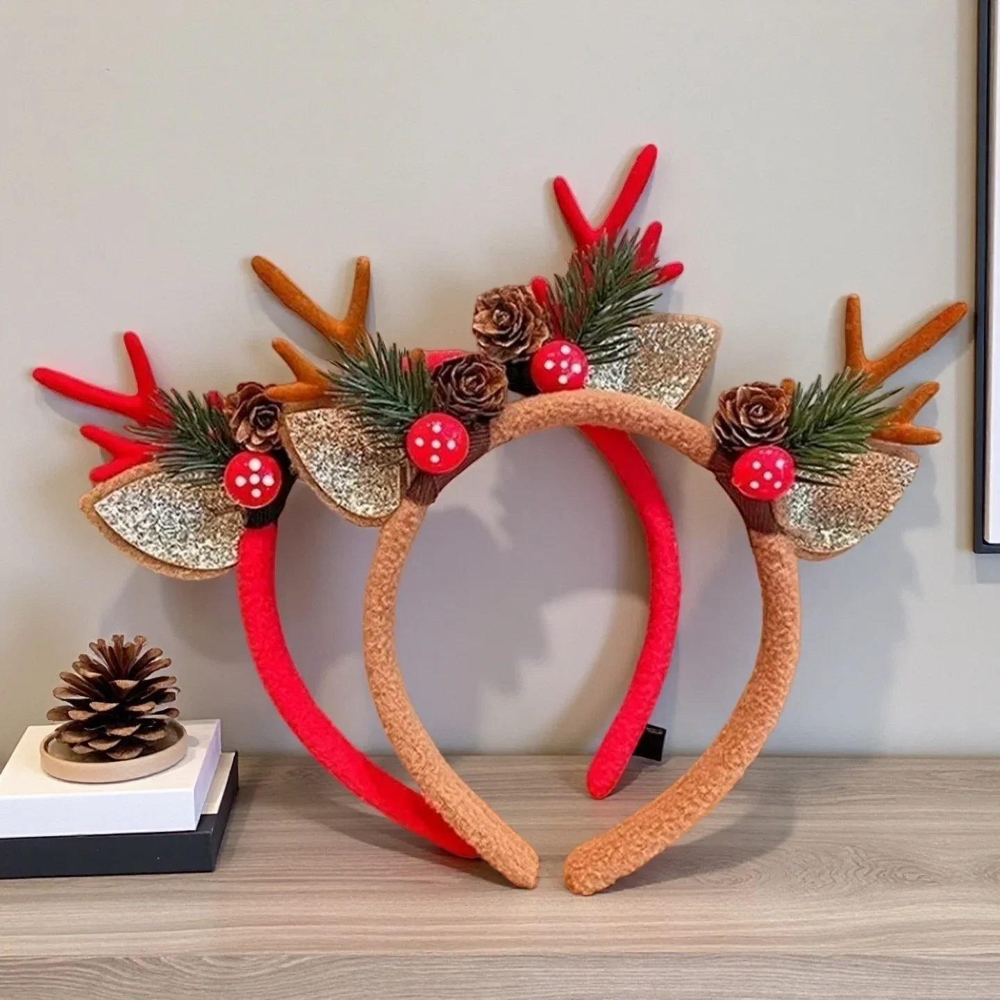 Reindeer Antlers Headband - 1 Stück Weihnachts-Stirnbänder für Weihnachtsfeiern, Gastgeschenke,