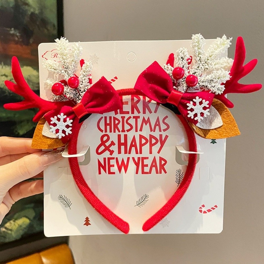 Rotes Samt-Haarband mit Geweih – Reindeer Antlers Headband Bewertung und Preis