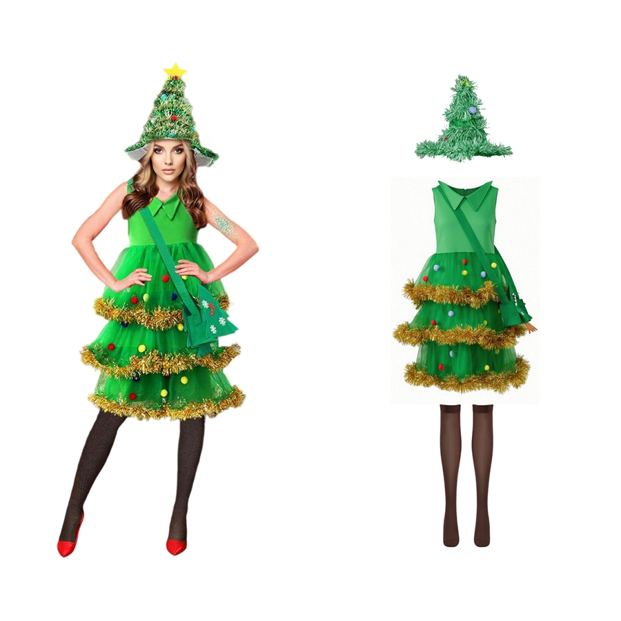 Frauen Weihnachtsbaum Cosplay  – Elf Costume Christmas Bewertung und Preis