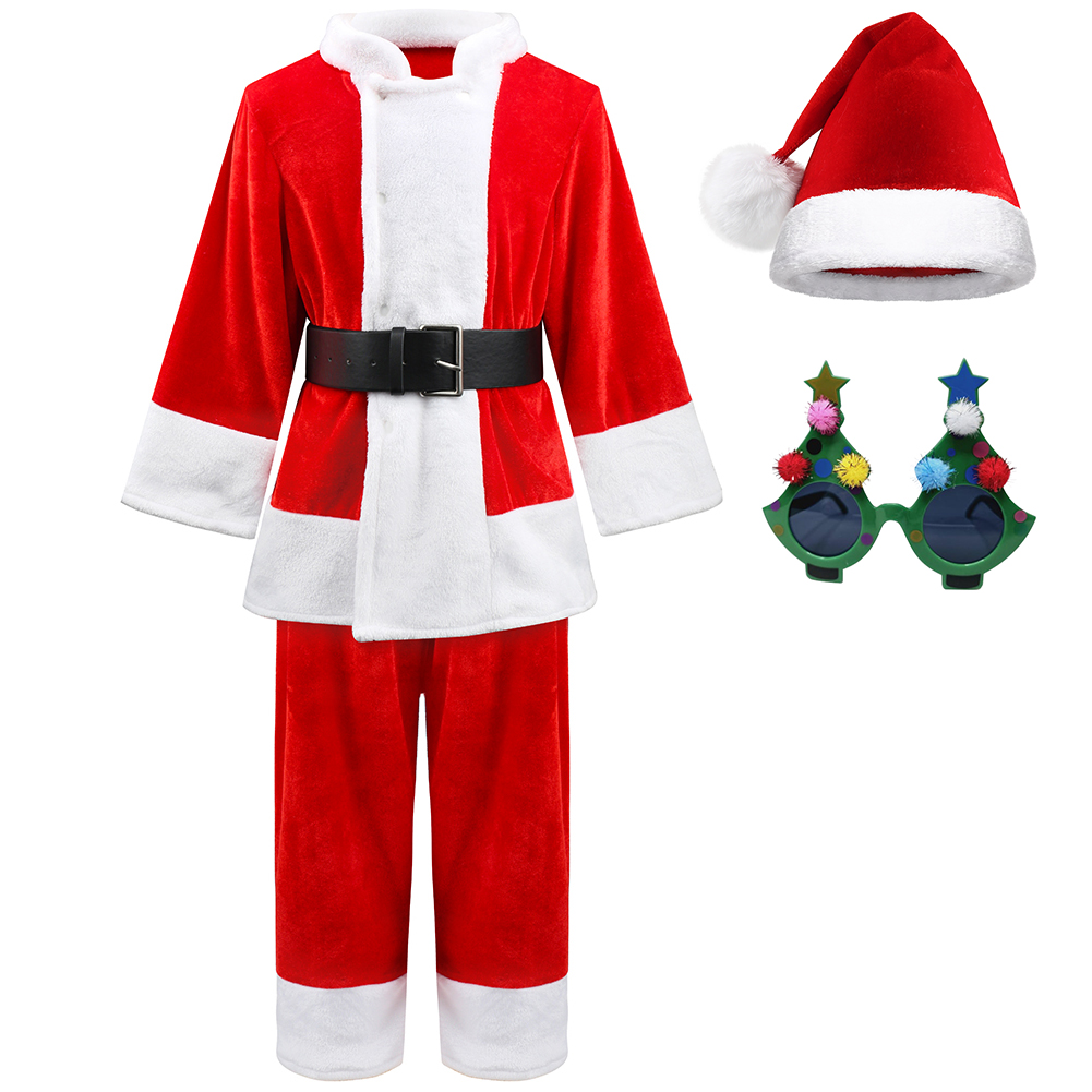 4PCS Santa Claus Cosplay Kostü – Elf Costume Christmas Bewertung und Preis