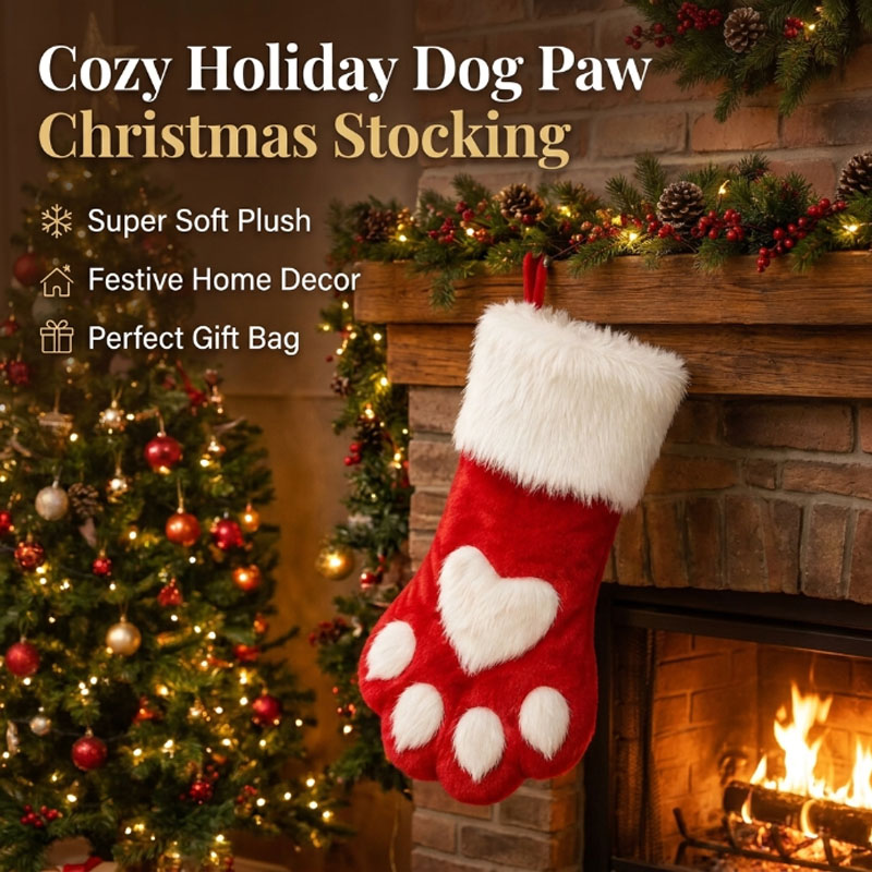 Winter-Plüsch-Hundepfoten-Weih – Christmas Stocking Hanging Bewertung und Preis