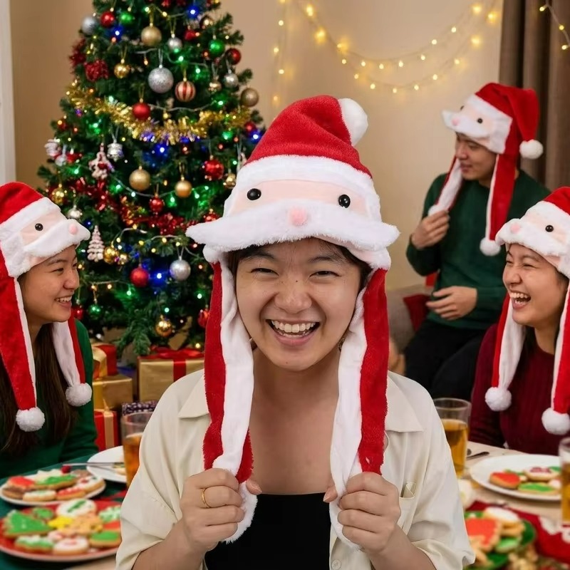 Lustige Weihnachtsmütze mit be – Santa Hat Plush Bewertung und Preis