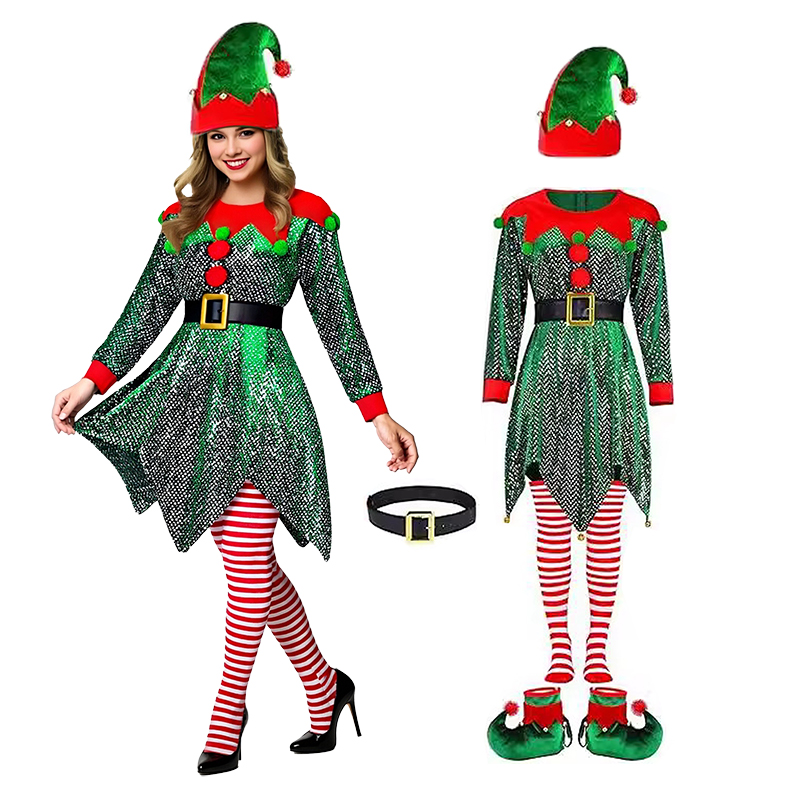 5-teiliges Weihnachtskostüm-Se – Elf Costume Christmas Bewertung und Preis