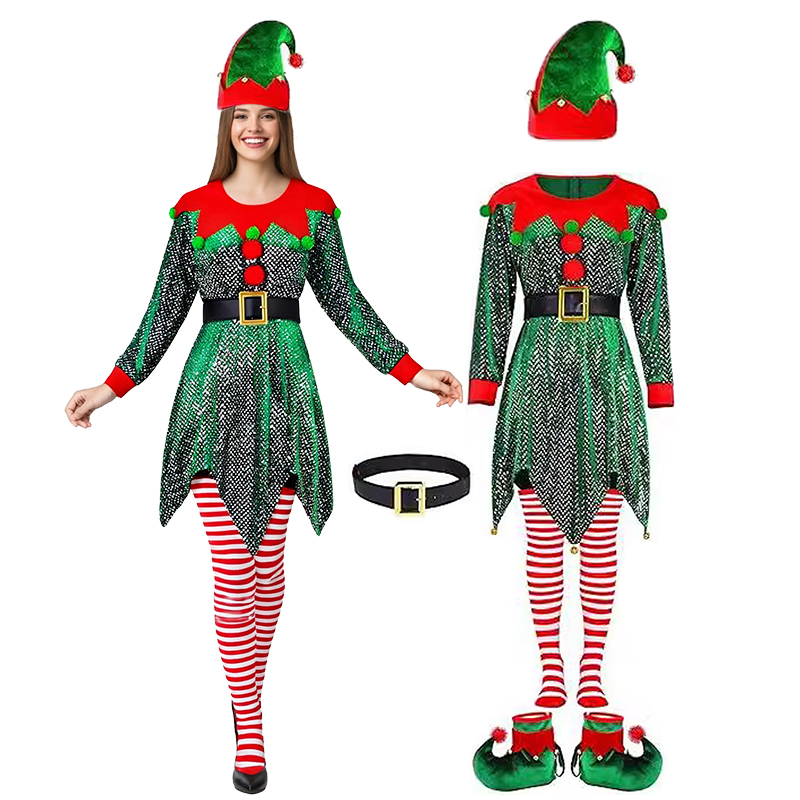 5-teiliges Weihnachtskostüm-Se – Elf Costume Christmas Bewertung und Preis