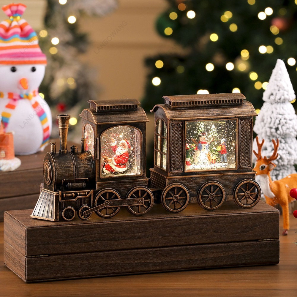 Weihnachts-Lokomotiv-Ornament, – Snow Globe Musical Bewertung und Preis