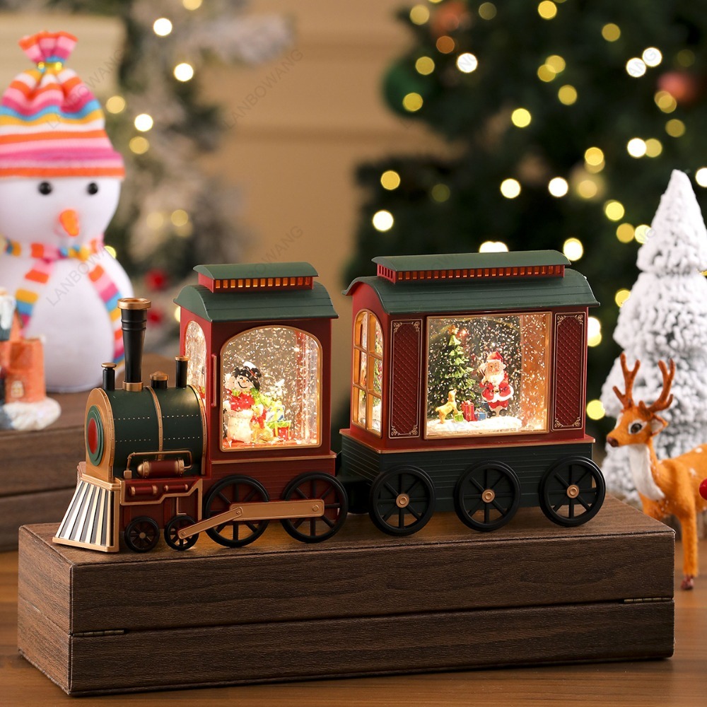 Weihnachts-Lokomotiv-Ornament, – Snow Globe Musical Bewertung und Preis